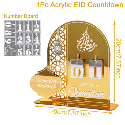 Ramadan Countdown Calendar and Eid Mubarak Ornament - 2026 Home Decoration for Islamic Muslim Celebrations and Gift Giving