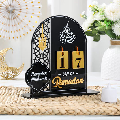 Ramadan Countdown Calendar and Eid Mubarak Ornament - 2026 Home Decoration for Islamic Muslim Celebrations and Gift Giving