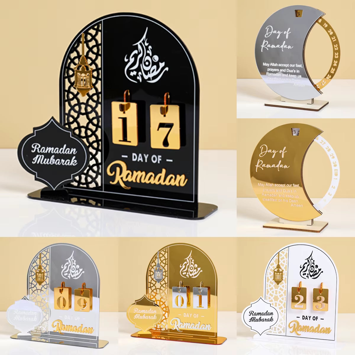 Ramadan Countdown Calendar and Eid Mubarak Ornament - 2026 Home Decoration for Islamic Muslim Celebrations and Gift Giving
