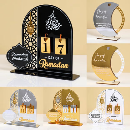 Ramadan Countdown Calendar and Eid Mubarak Ornament - 2026 Home Decoration for Islamic Muslim Celebrations and Gift Giving
